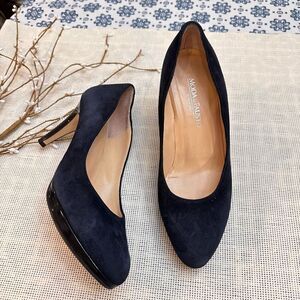 Moda di Fausto Made in Italy Blue suede‎ high heel pumps Size 38/ US 7.5